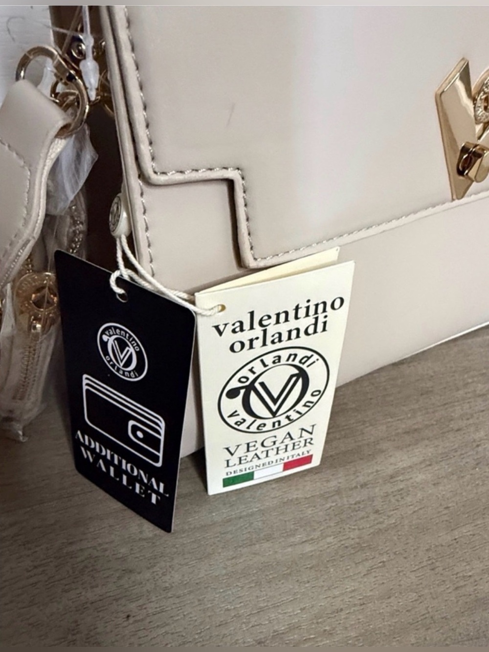 Valentino Orlandi Cream Top-Handle Satchel with Strap and Coin Pouch - Picture 4 of 8